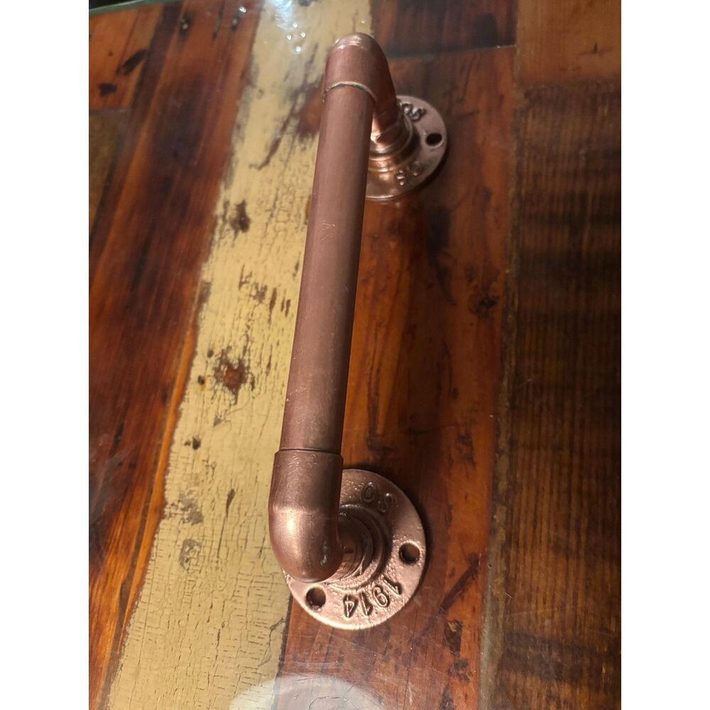copper drawer pulls/towel bar handcrafted